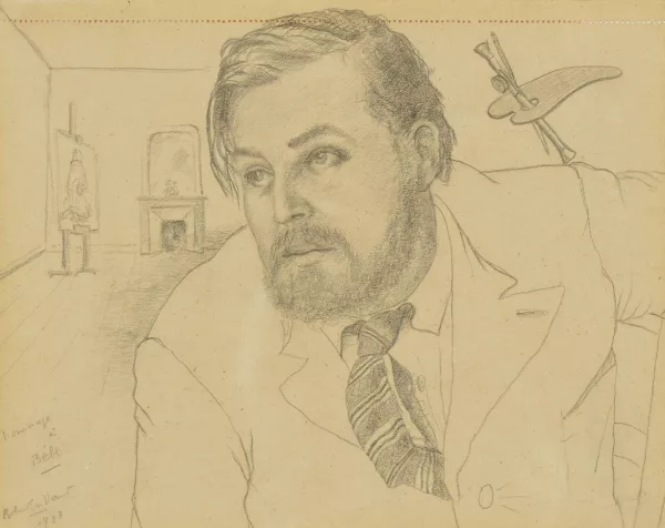 Roland Caillaux — Portrait de Christian Bérard dans son atelier