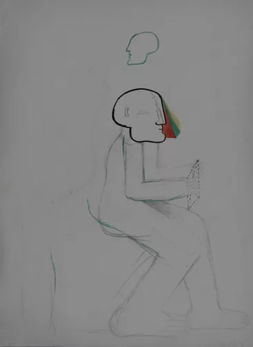 Horst Antes — Mann mit Brief, um 1975