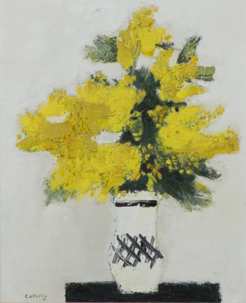 Bernard Cathelin — Bouquet de mimosa