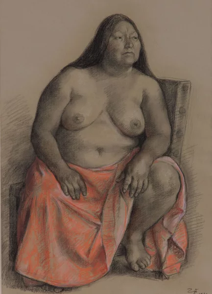 Francisco Zúñiga — Indienne assise