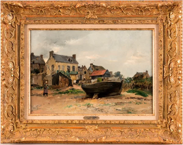 Julien Gustave Gagliardini — Bateau sur la berge
