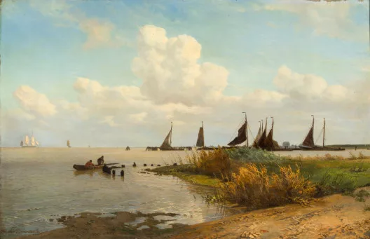 Willem Antonie van Deventer — Segelschiffe an der Zuidersee, 1878