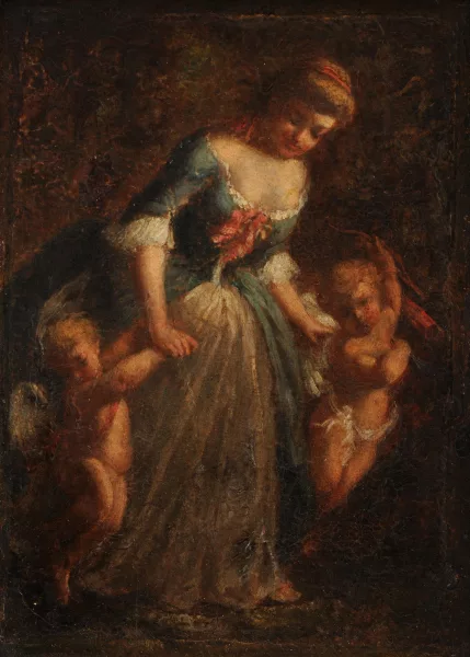 Narcisse Virgilio Díaz — Attributed to Narcisse Díaz de la Peña — Captive cupids