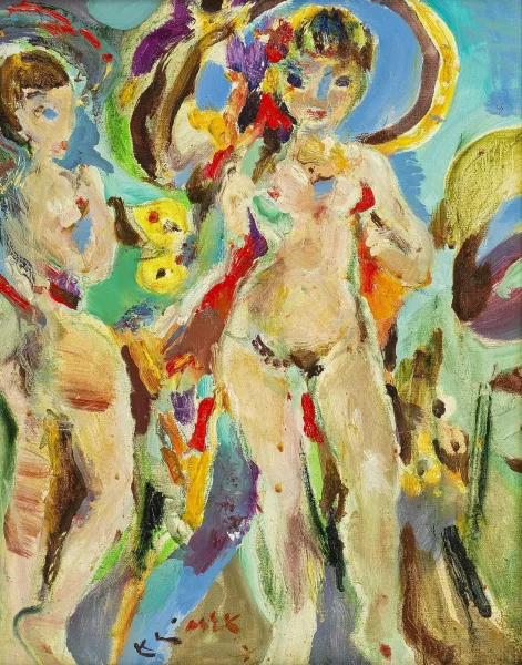 Ludwig Klimek — Couple de femmes nues