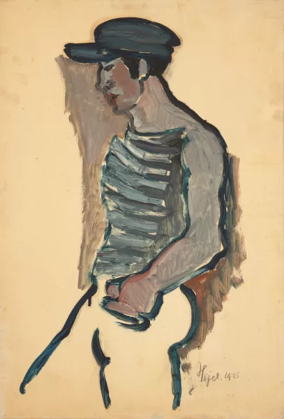 Helmut Kolle — Pseudonym Helmut vom Hügel (Charlottenburg 1899–1931 Chantilly) Homme à la casquette et au maillot rayé