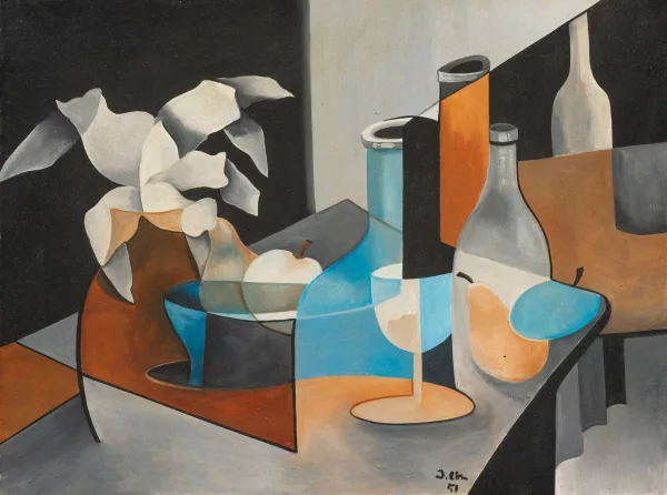 Youla Chapoval — Nature morte aux bouteilles