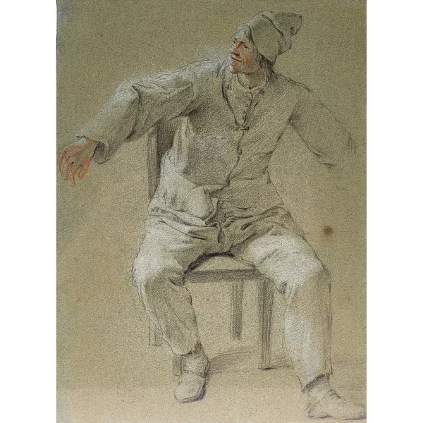 Cornelis Dusart — Umkreis von CORNELIS DUSART — Sitzender Bauer