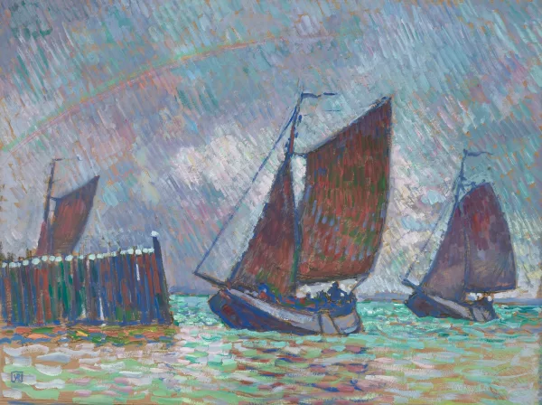 Théo Van Rysselberghe — Barques de pêche (Veere - Hollande)
