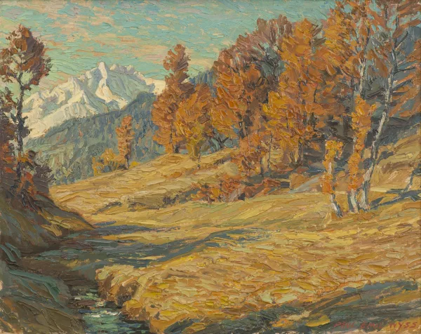 Paul Weiss — Paul WEISS (1888-1977), 'Montagne à l'automne', huile