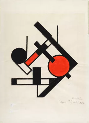 Erich Buchholz — Konstruktive Komposition, um 1920, Ausführung 1960er-Jahre