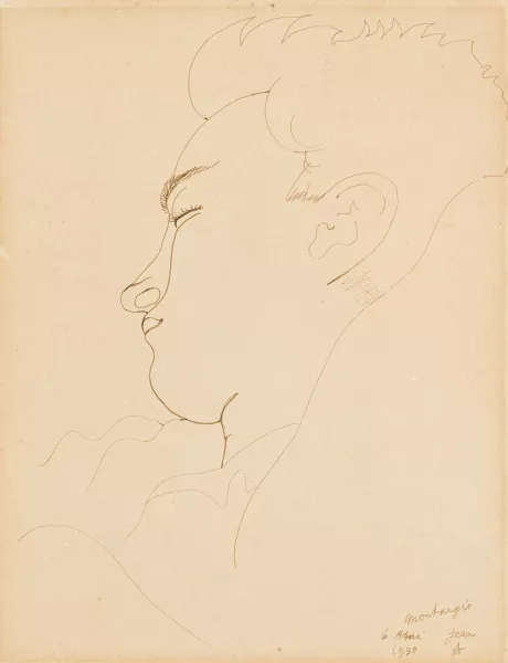 Jean Cocteau — "Portrait de Jean Desbordes endormi"