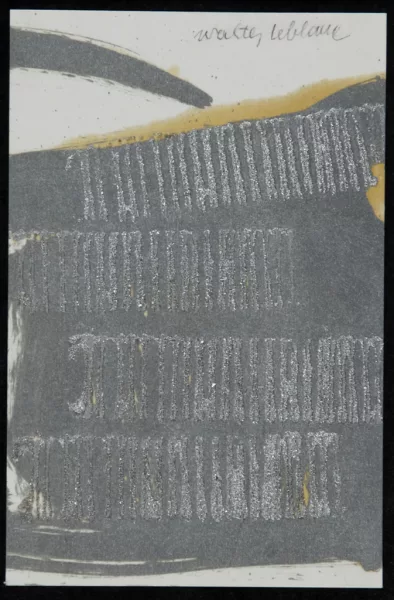 Walter Leblanc — Senza titolo, circa 1962