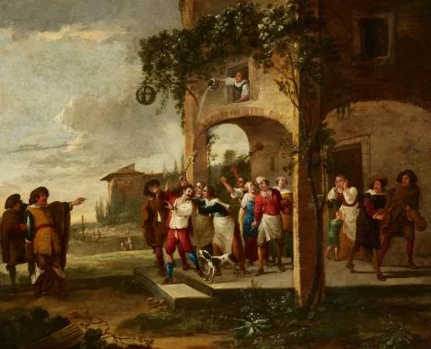 Pieter van Bredael — Zwei Szenen aus dem Leben des Verlorenen Sohnes