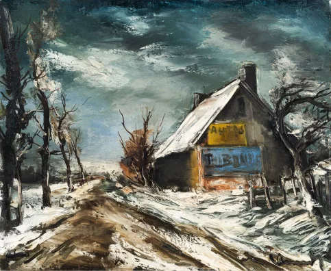 Maurice de Vlaminck — Paysage de neige, vers 1955