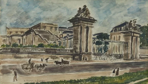 André Dunoyer de Segonzac — Les grilles de l'Orangerie de Versailles