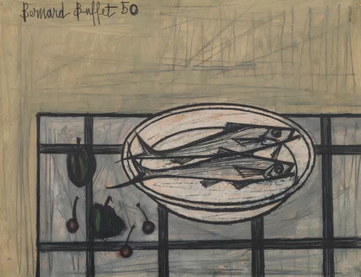 Bernard Buffet — Les deux poissons, 1950