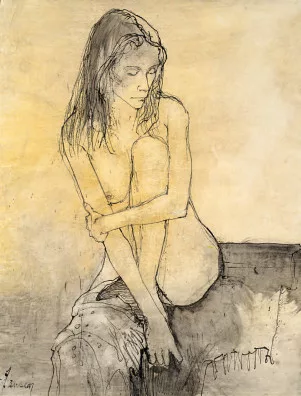 Jean Jansem — Sitzender Akt