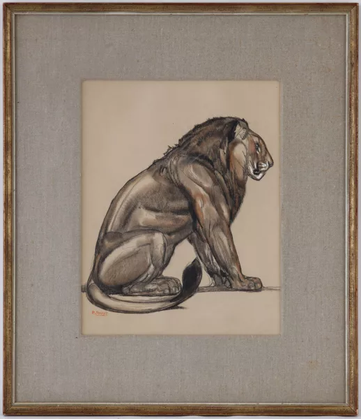 Paul Jouve — Lion assis, 1878