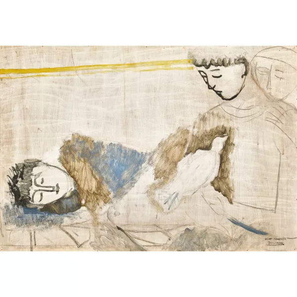 Kurt Craemer — Trois personnages avec une colombe.