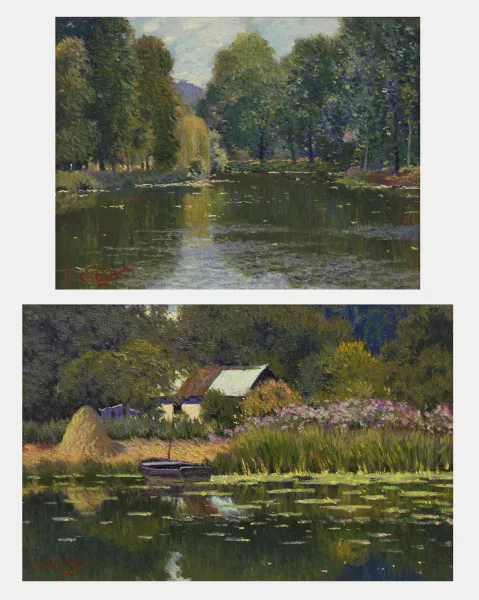 Luc Didier — Two lake landscapes