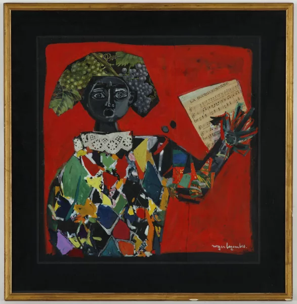 Roger Bezombes — Roger Bezombes (1913-1994), \\Le chanteur\\, collage