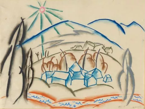 Walter Ophey — Häuser in den Bergen