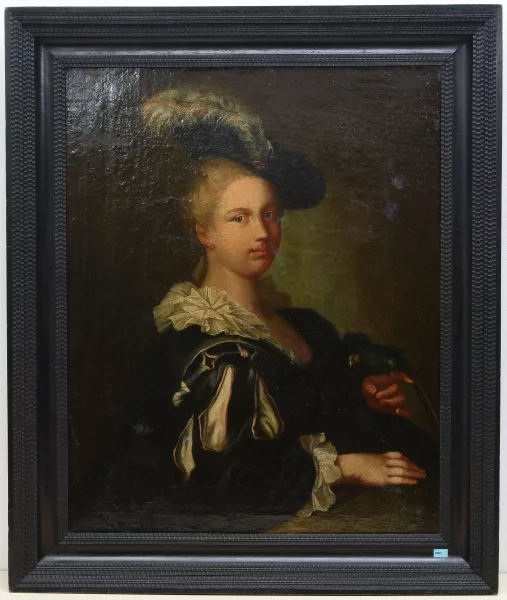 Alexis Grimou — Nachfolger Portrait einer Dame mit Papagei