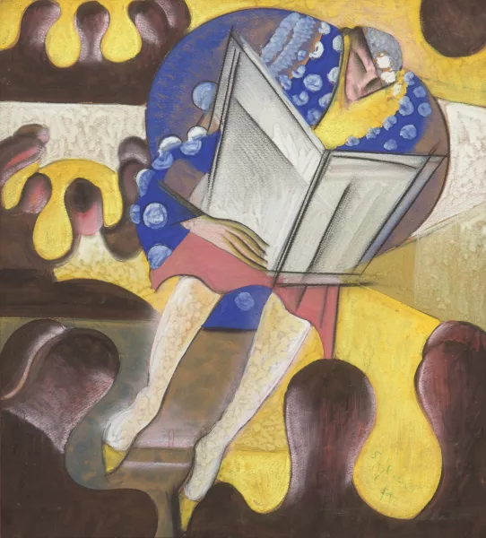 Hugo Scheiber — Zeitung lesende Frau