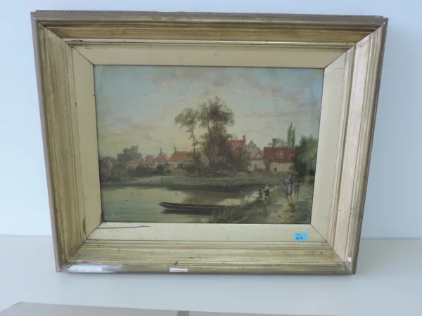 William Raymond Dommersen — Zandoorp on the Maas, Holland