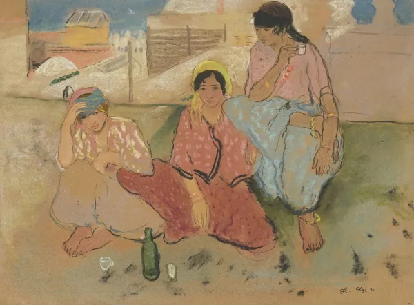 Jean Launois — Trois femmes, orient,