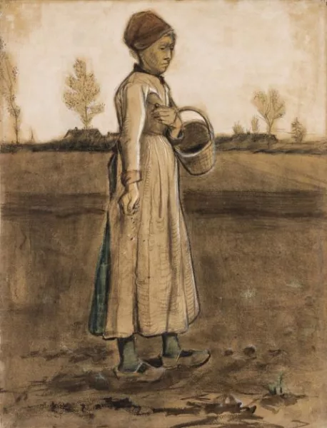 Vincent van Gogh — Femme semant/Peasant Woman Sowing with a Basket