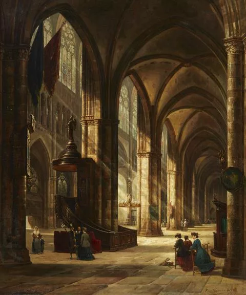 Franz Stegmann — Innenansicht der Kathedrale von Metz
