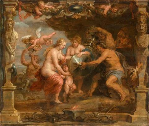 Érasme Quellin le Jeune — Thetis empfängt die Waffen für Achilles