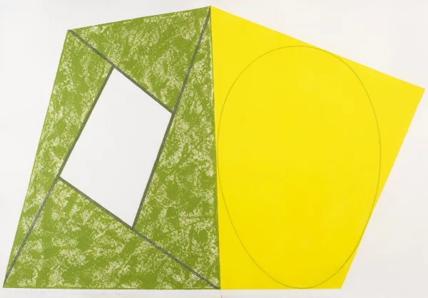 Robert Mangold — Green Frame / Yellow Ellipse