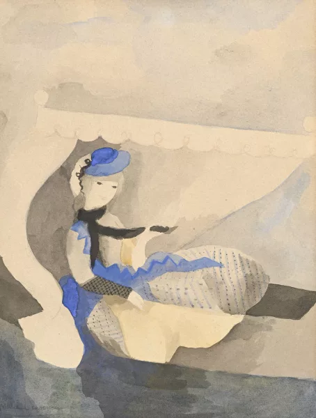 Marie Laurencin — Jeune femme au chapeau bleu