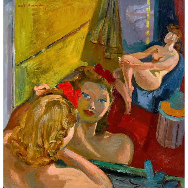André Planson — Interieur mit zwei Frauen.