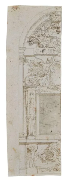 Agostino Mitelli — Attribué à Agostino Mitelli — Projet d'architecture intérieure