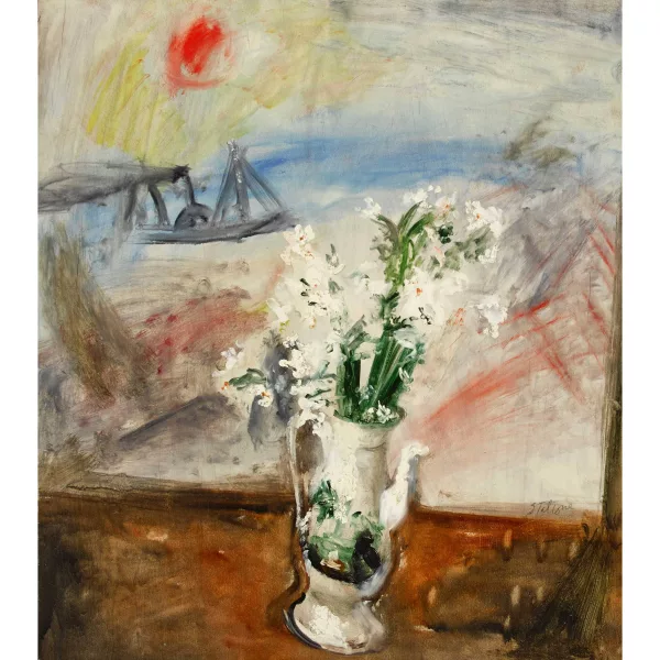 Guido Tallone — "Brocca con fiori bianchi".