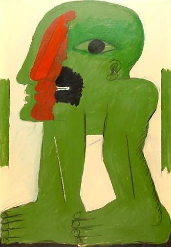 Horst Antes — Figur mit den Zähnen im 3. Mund, 1969