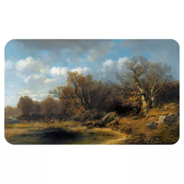 Karl Millner — Flusslandschaft mit Rehen.
