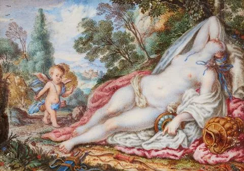 Georg Strauch — Schlafende Venus mit Cupido
