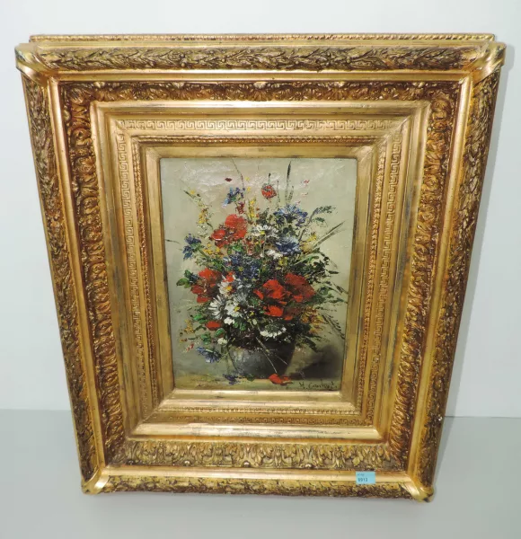 Eugène Henri Cauchois — Stilleben mit Wiesenblumen