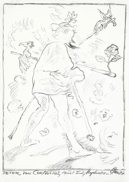 Günter Brus — Peter von Cornelius, Faust und Mephisto, 1977