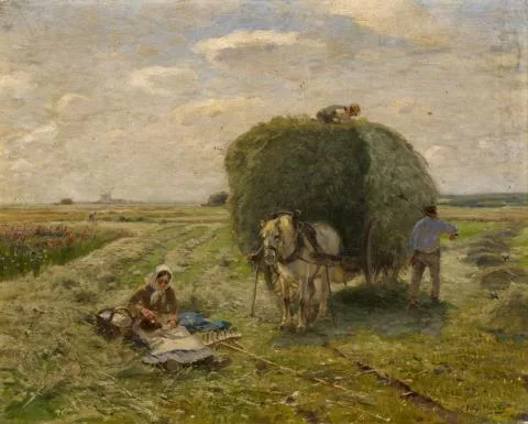 Hugo Mühlig — Heuernte am Niederrhein