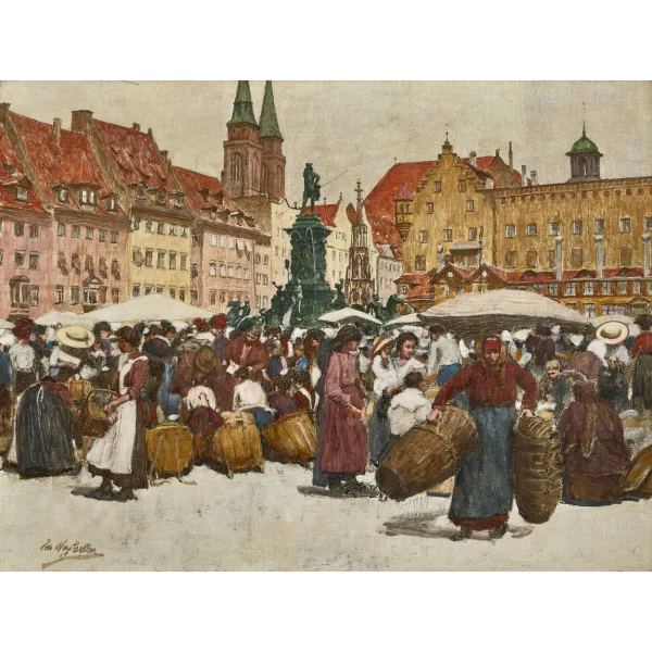 Johann Nepomuk Geller — Le marché de Nuremberg.