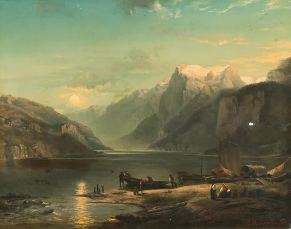 Ludwig Halauska — Abend am Vierwaldstättersee