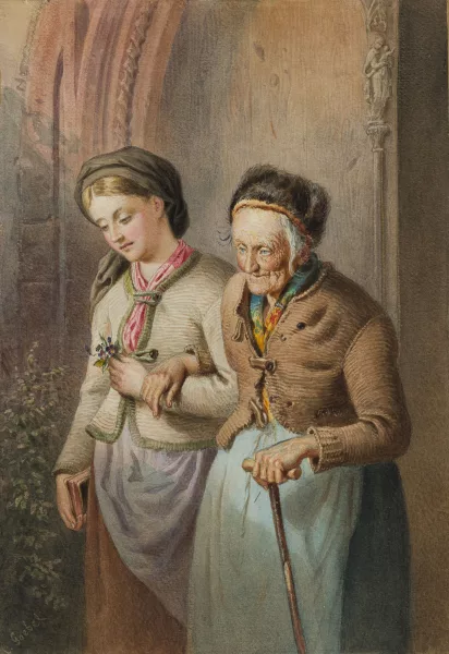 Carl Goebel — Beim Verlassen der Kirche