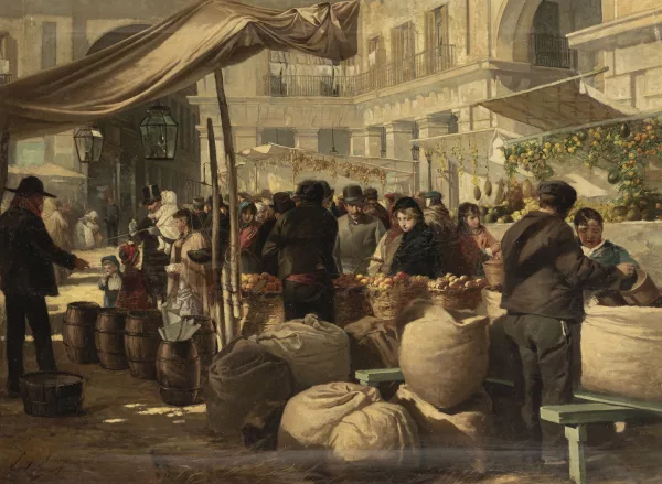Francisco Javier Amérigo y Aparici — Scène de marché,