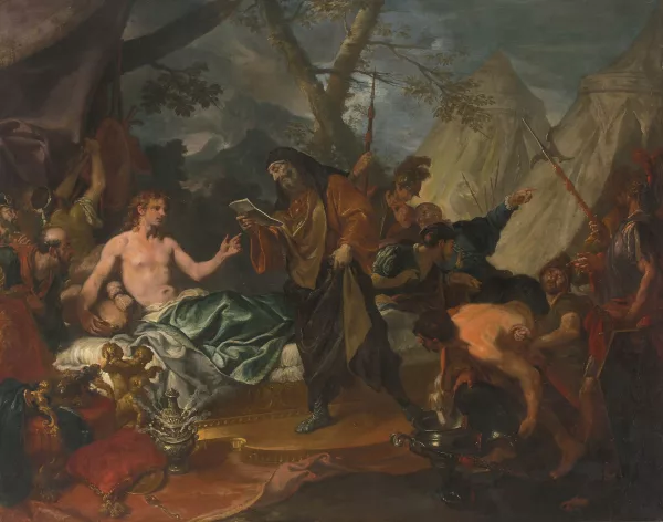 Daniel Seiter — Der Arzt Philippus verliest den Bericht vor Alexander dem Grossen im Feldlager