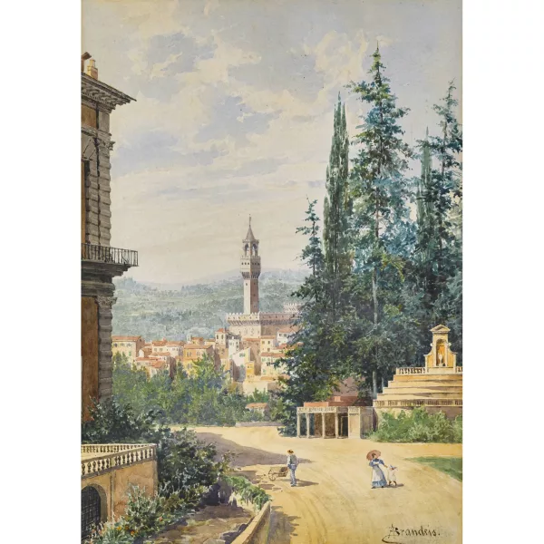 Antonietta Brandeis — Sommerliche Strassenpartie in Florenz.